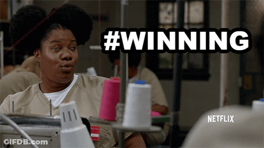 Hashtag Winning Orange Is The New Black Meme GIF
