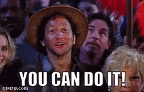 Hat Man In Crowd You Can Do It GIF