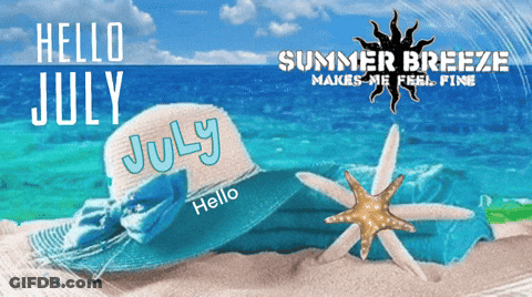 Hat Saying Hello July GIF
