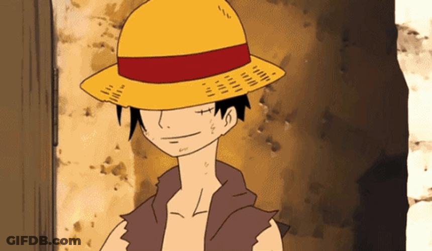 Hat Tip Luffy One Piece GIF