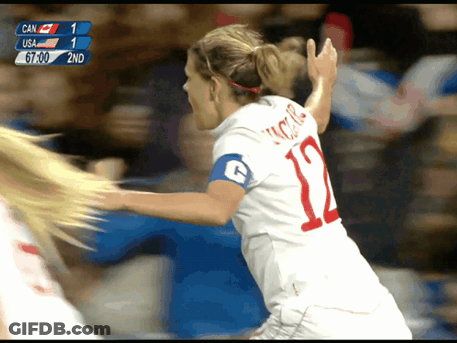 Hat Trick Celebrate Christine Sinclair Canwnt GIF