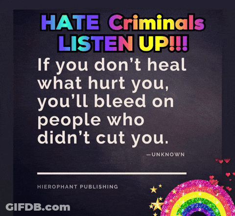Hate Criminals Listen Up Poster GIF