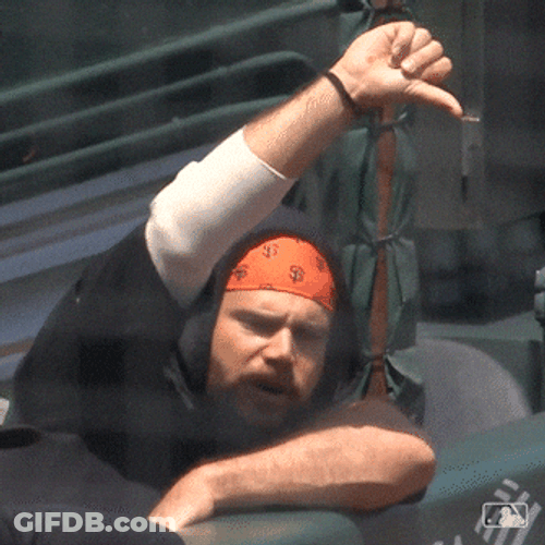 Hate Hate Hate Brandon Crawford Thumbs Down GIF