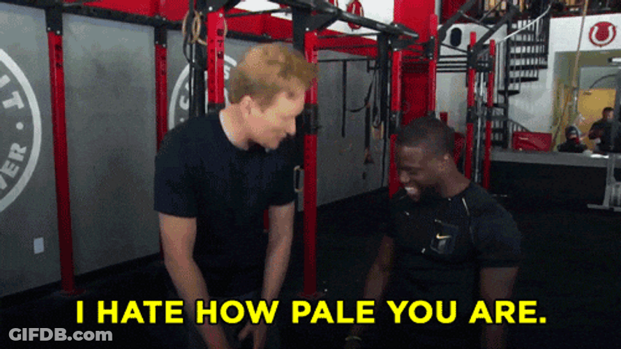 Hate How Pale You Are Kevin Hart Damn GIF
