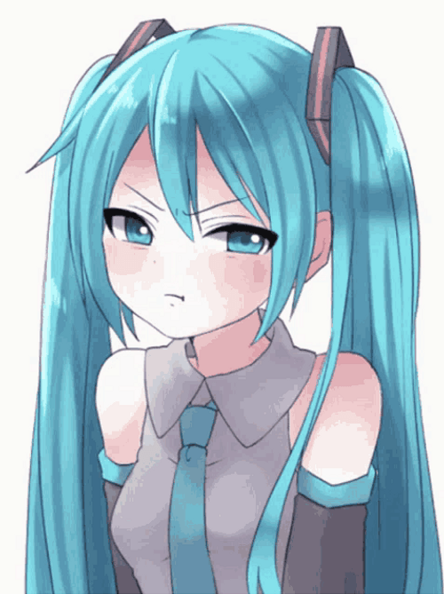 Hatsune Miku Angry Face GIF