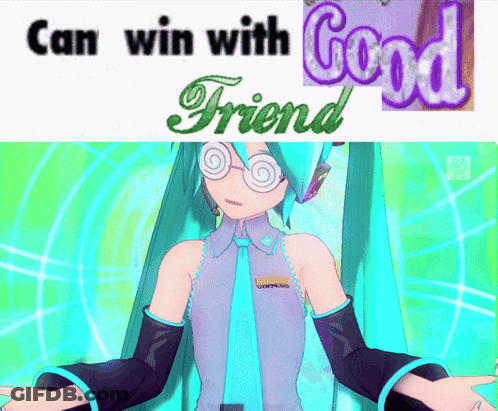 Hatsune Miku Can Win With Good Friend GIF