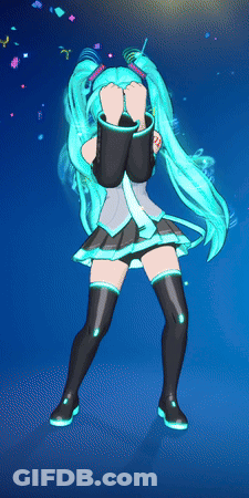 Hatsune Miku Dancing With Hands Up GIF