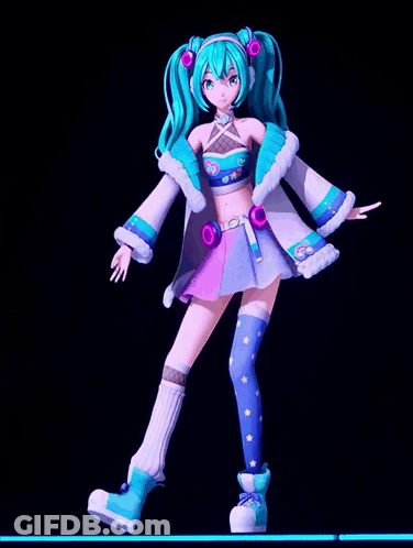 Hatsune Miku Dancing With Headphones GIF