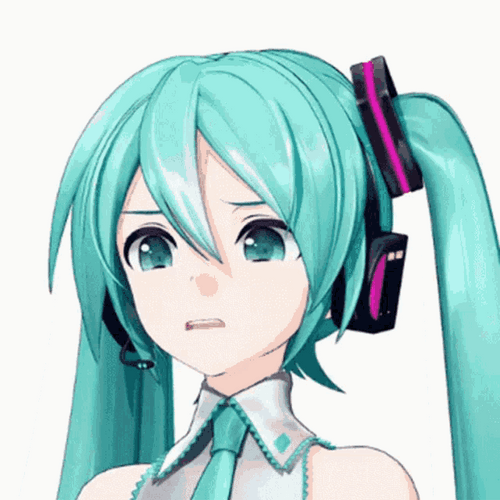 Hatsune Miku Disgusted Face GIF
