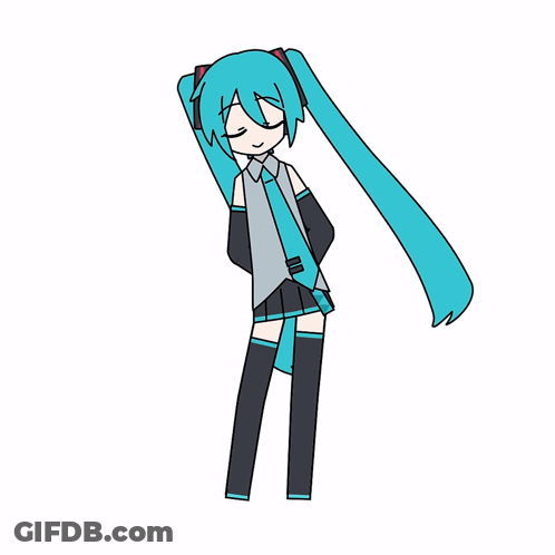 Hatsune Miku Eyes Closed GIF