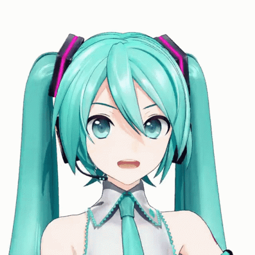 Hatsune Miku Grumpy Face GIF