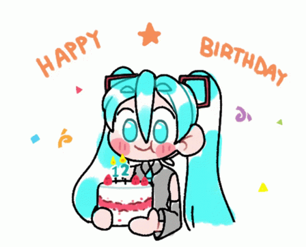 Hatsune Miku Happy Birthday GIF