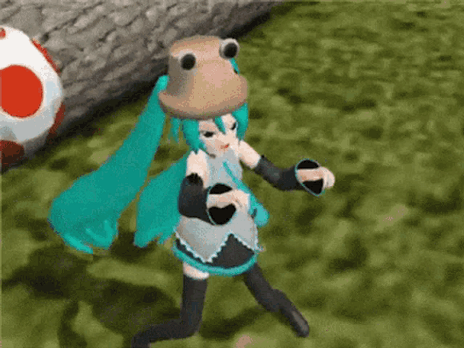 Hatsune Miku Shy Dancing GIF