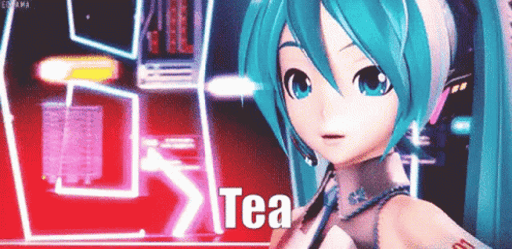 Hatsune Miku Tea Wink GIF
