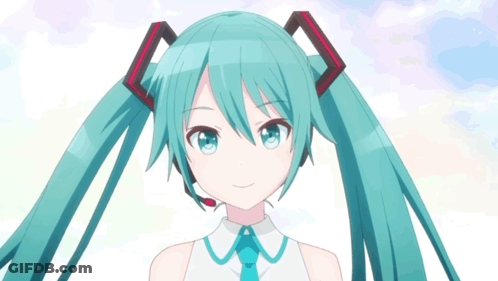 Hatsune Miku Wearing Headphones With White Shirt And Tie GIF