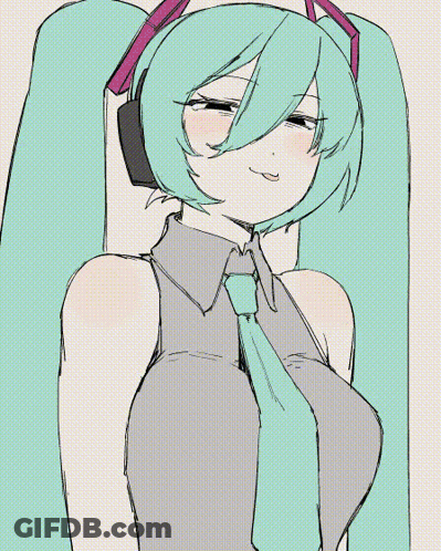 Hatsune Miku With Headphones GIF