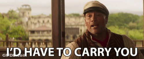 Hatted Man Saying I'd Have To Carry You GIF