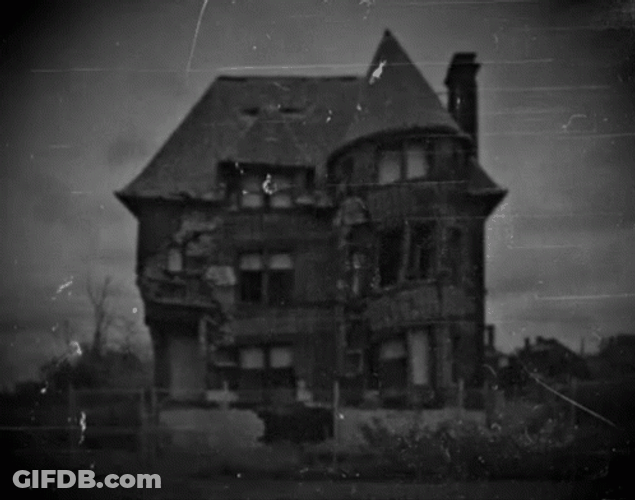 Haunted House Blinking Lights GIF