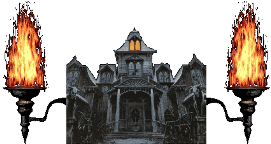 Haunted House Fire Torch GIF