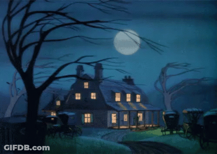Haunted House Strong Wind GIF