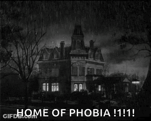 Haunted House With Home Of Phobia GIF