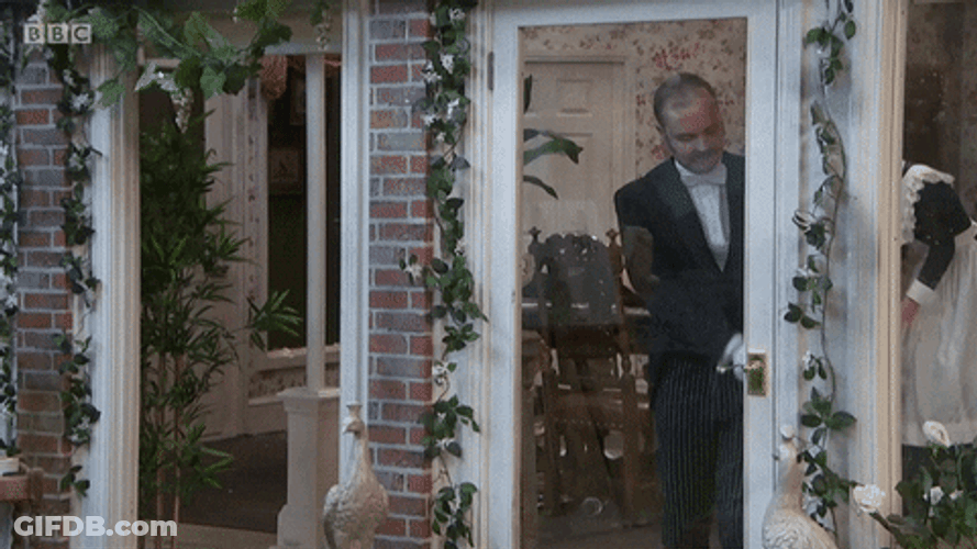 Haunting Hill Butler All Smile Welcome Guests GIF