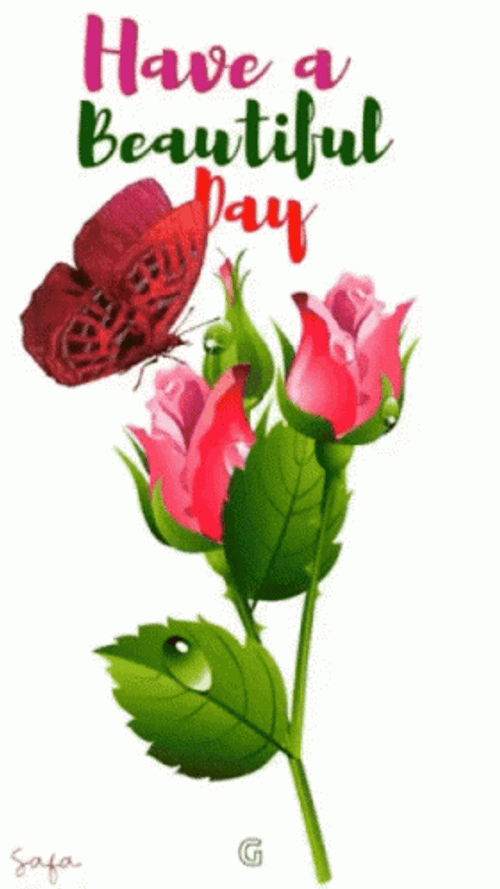Have A Beautiful Day Butterfly Flapping GIF