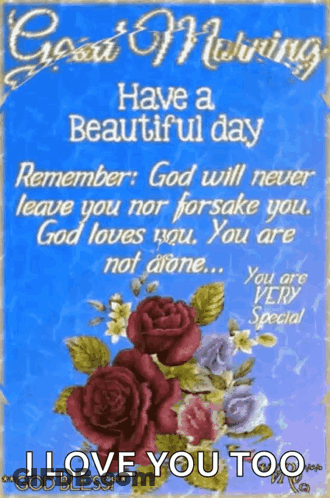 Have A Beautiful Day Remember God Will Never Leave You GIF