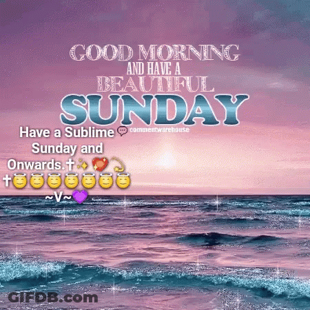 Have A Beautiful Sunday Greeting Card With Pink Flowers GIF