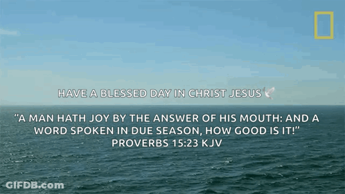 Blessed Day In Christ Jesus Quote From Proverbs GIF