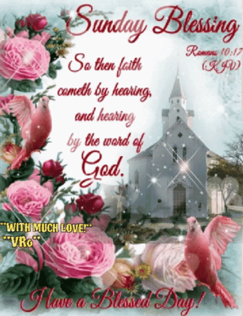 Have A Blessed Sunday Church Flowers GIF