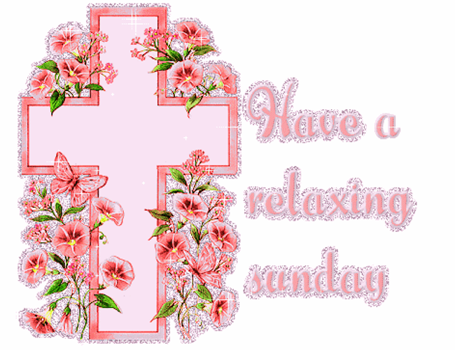 Have A Blessed Sunday Pink Crucifix GIF