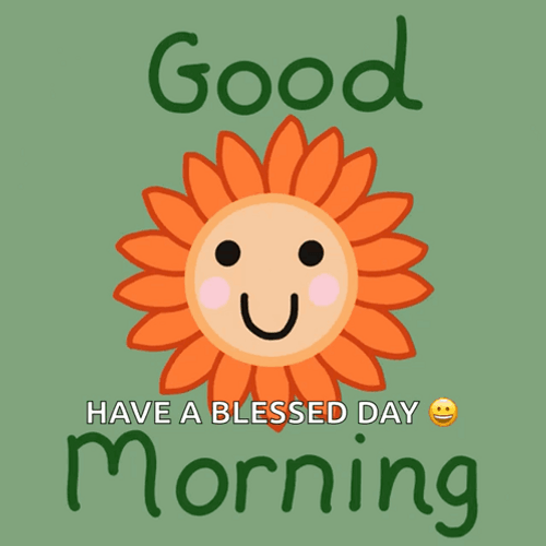 Have A Blessed Wednesday Smiling Flower GIF