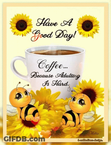 Have A Good Day Card With Coffee GIF