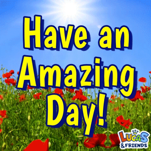 Have A Good Day Love Yellow Calligraphy GIF