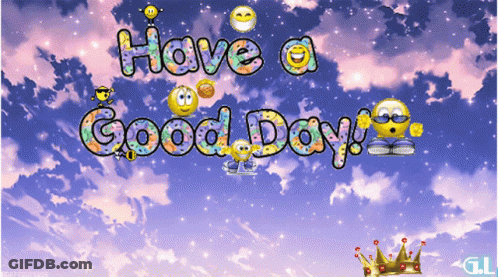 Have A Good Day Smiley Faces Crown Sky GIF