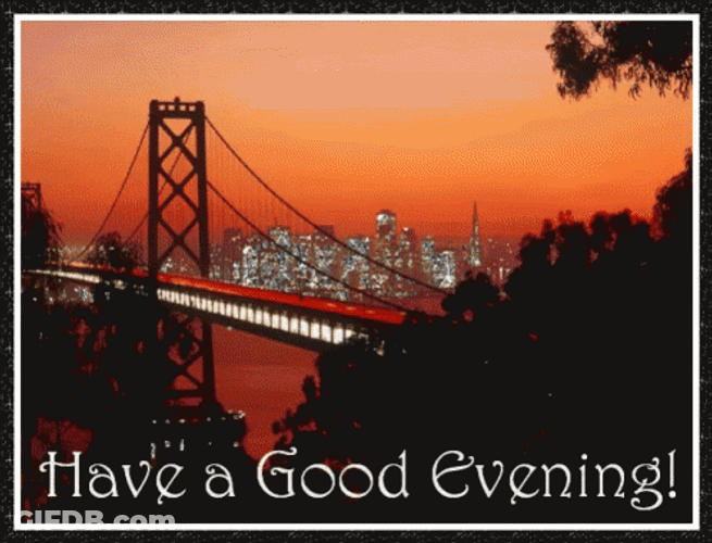 Have A Good Evening Bridge City Lights GIF