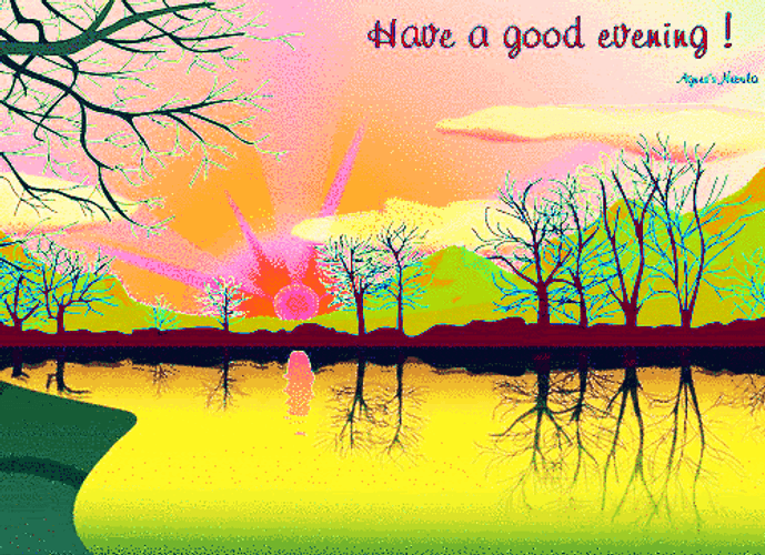 Have A Good Evening Landscape Lake Saturation GIF