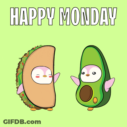 Have A Good Monday Avocado Turning GIF