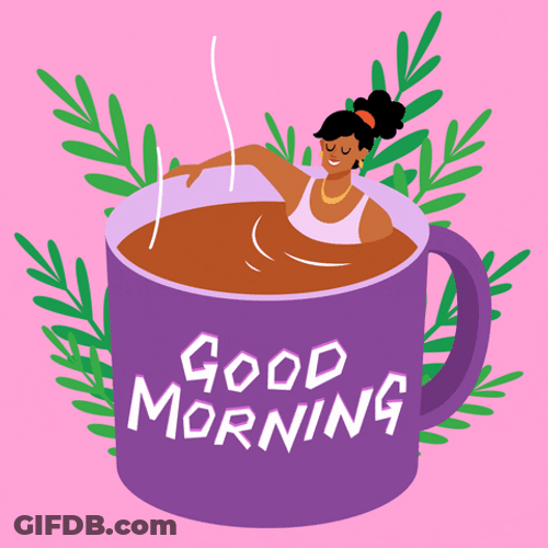 Have A Good Monday Coffee Pool GIF