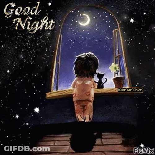 Have A Good Night Kid Staring At The Sky GIF
