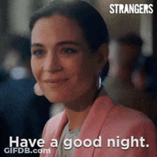 Have A Good Night Lady In Pink Coat GIF