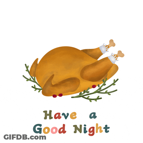 Have A Good Night Sleeping Roasted Chicken GIF