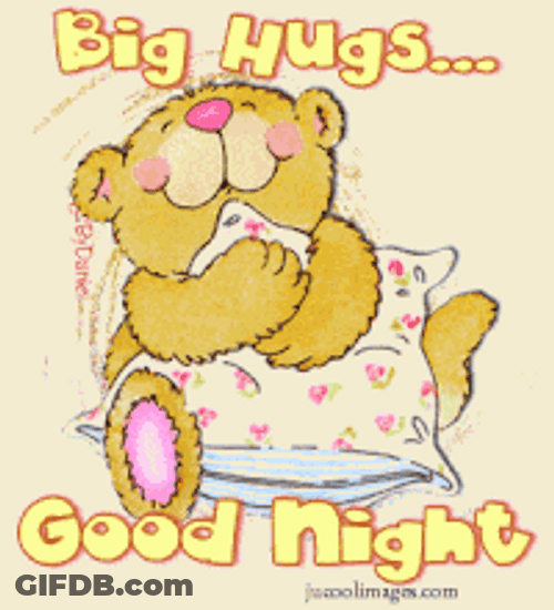 Have A Good Night Teddy Bear Big Hugs GIF