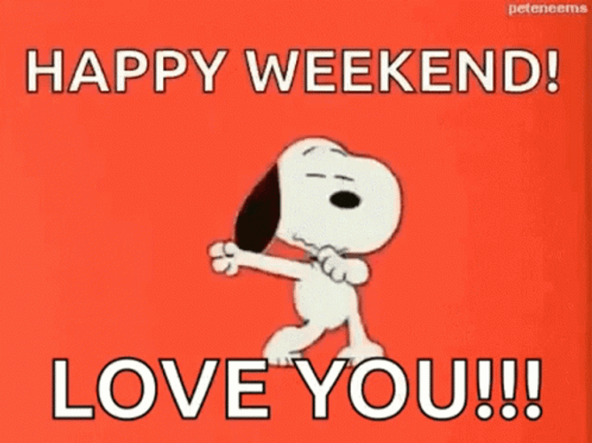 Have A Good Weekend Dancing Snoopy GIF