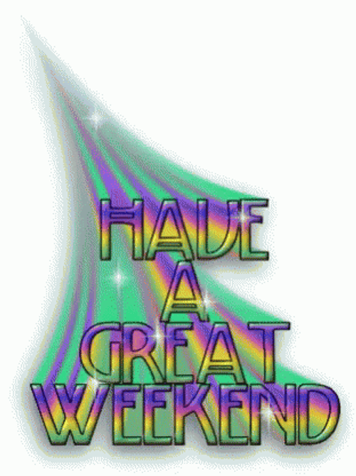 Have A Good Weekend Sparkling Rainbow Streak GIF