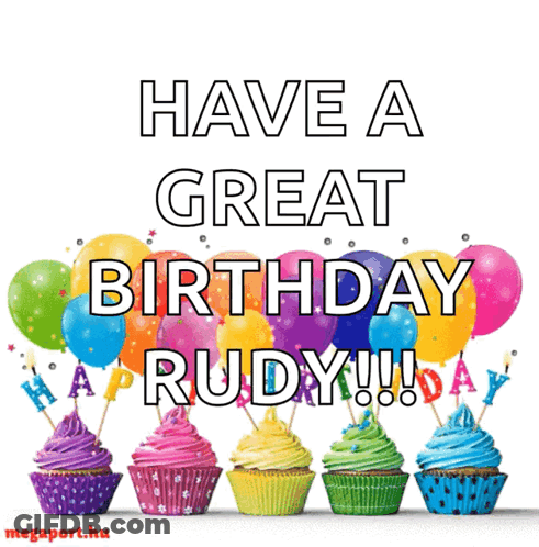 Have A Great Birthday Rudy Greeting Card GIF