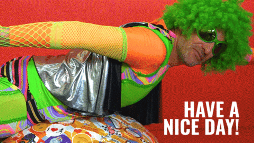Have A Great First Day Guy With Wicked Costume GIF