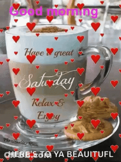 Have A Great Saturday Coffee With Biscuits GIF