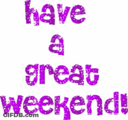Have A Great Saturday Glittering Violet Text GIF